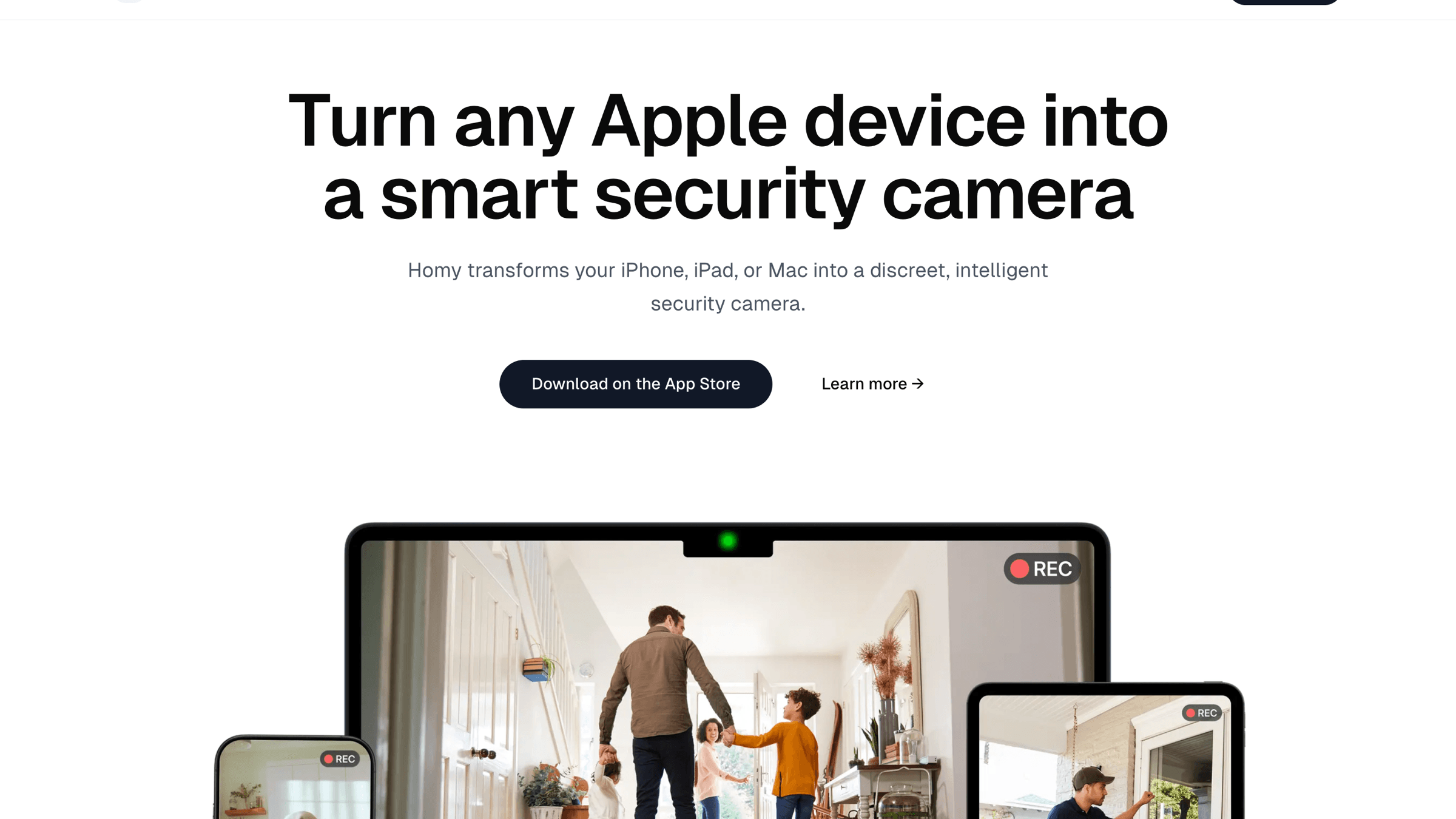 Homy - Turn any Apple device into a smart security camera