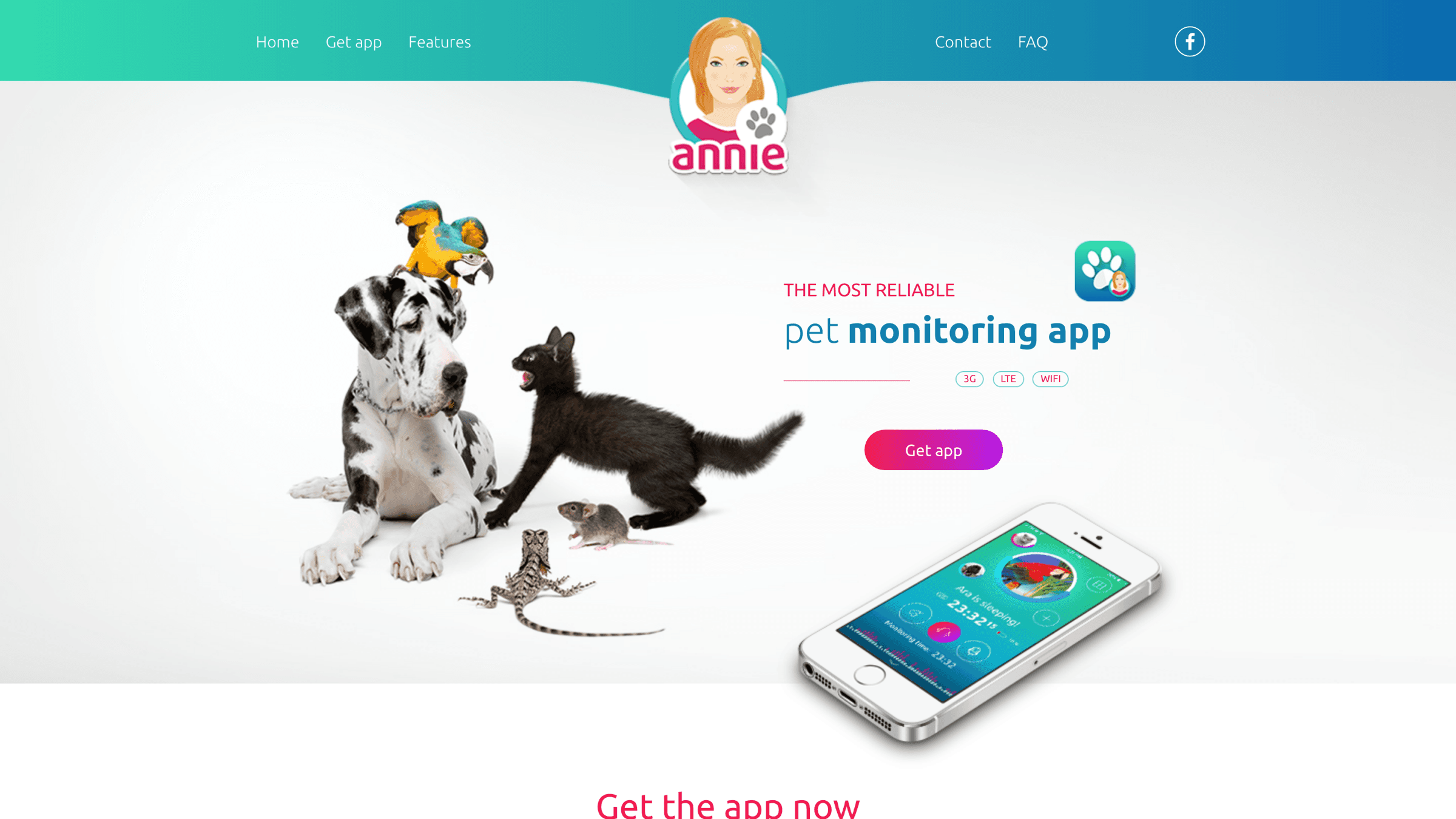 Dog Monitor Buddy landing page showing multi-pet monitoring